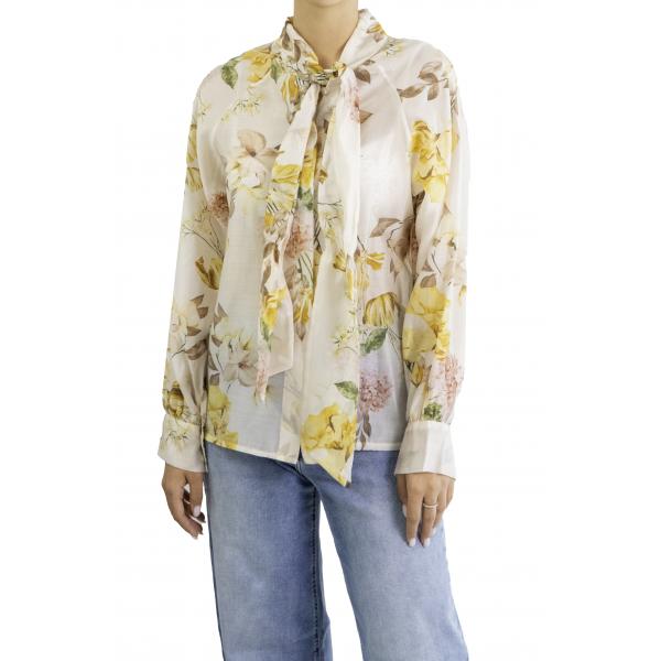 Camicia fantasia con fiocco